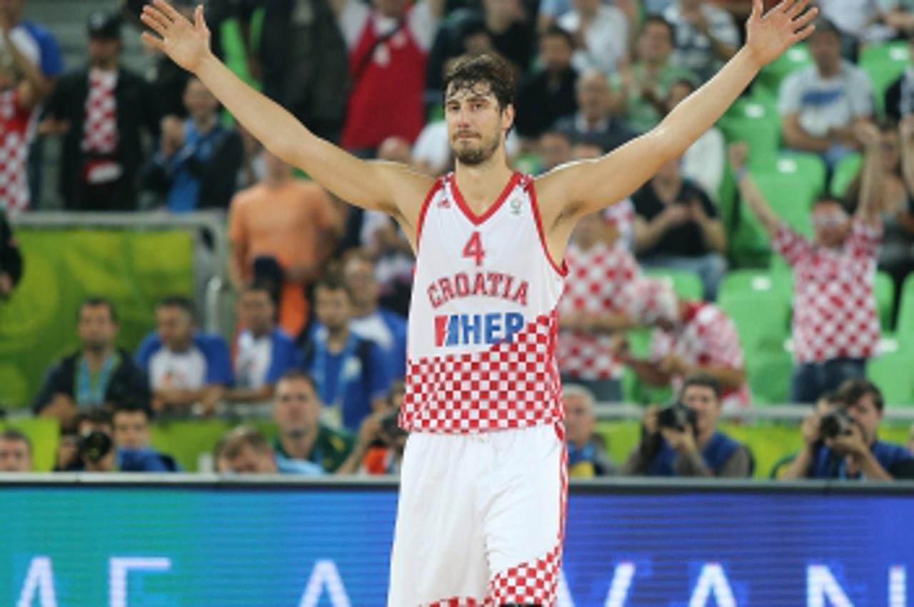 '19.09.2013., Arena Stozice, Ljubljana, Slovenija - Europsko prvenstvo u kosarci Eurobasket Slovenija 2013., cetvrtfinale, Hrvatska - Ukrajina. Ante Tomic. Photo: Igor Kralj/PIXSELL'