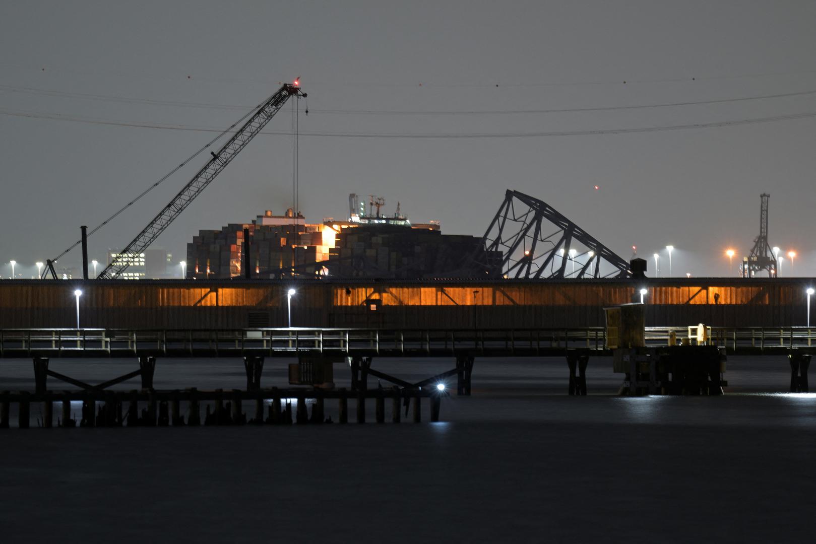 A view of the Dali cargo vessel which crashed into the Francis Scott Key Bridge causing it to collapse in Baltimore, Maryland, U.S., March 26, 2024. REUTERS/Craig Hudson Photo: CRAIG HUDSON/REUTERS