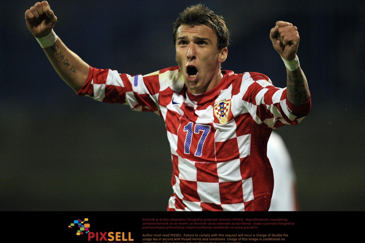 '12.10.2010., stadion Maksimir, Zagreb - Prijateljska utakmica izmedju reprezentacija Hrvatske i Norveske.Mario Mandzukic. Photo: Igor Kralj/PIXSELL'