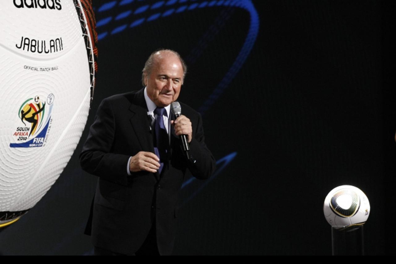 'Sepp Blatter at the Adidas 2010 Ball launch Photo: Press Association/Pixsell'