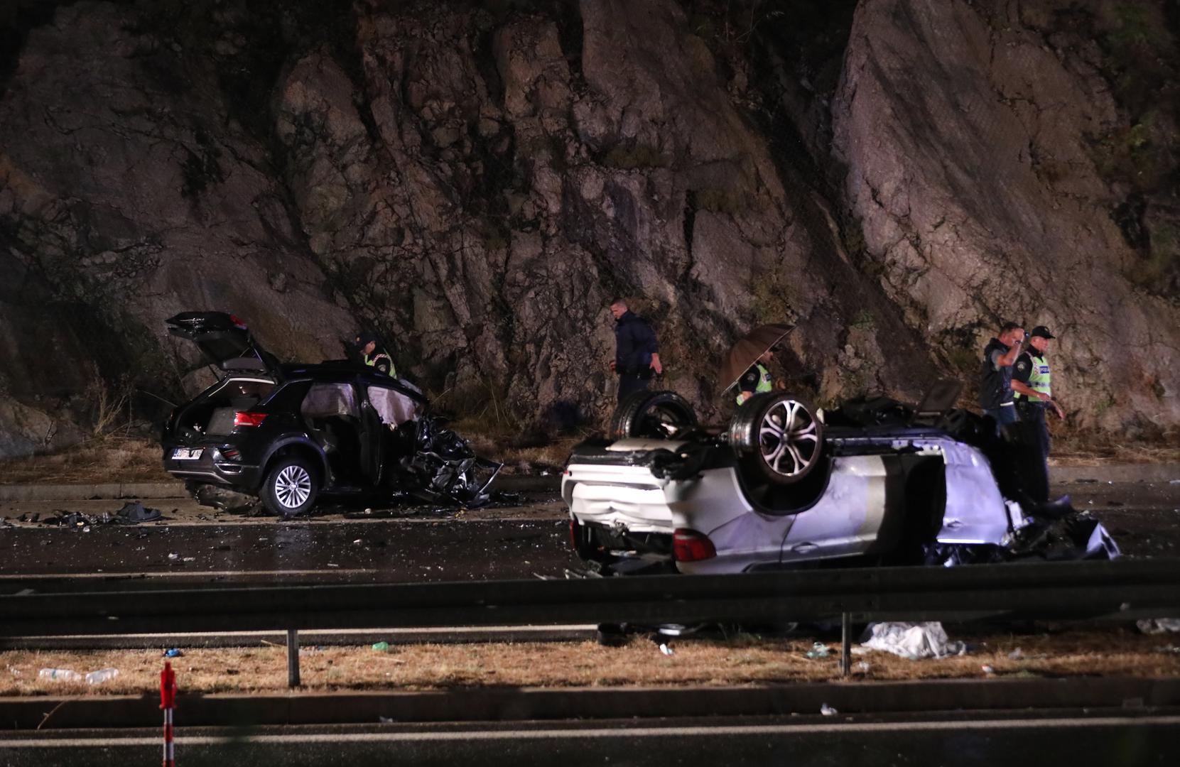 05.08.2023., Vrgorac - Tri osobe smrtno stradale u teskoj prometnoj na A1 prije izlaza Ravca u smjeru Dubrovnika. Photo: Ivo Cagalj/PIXSELL