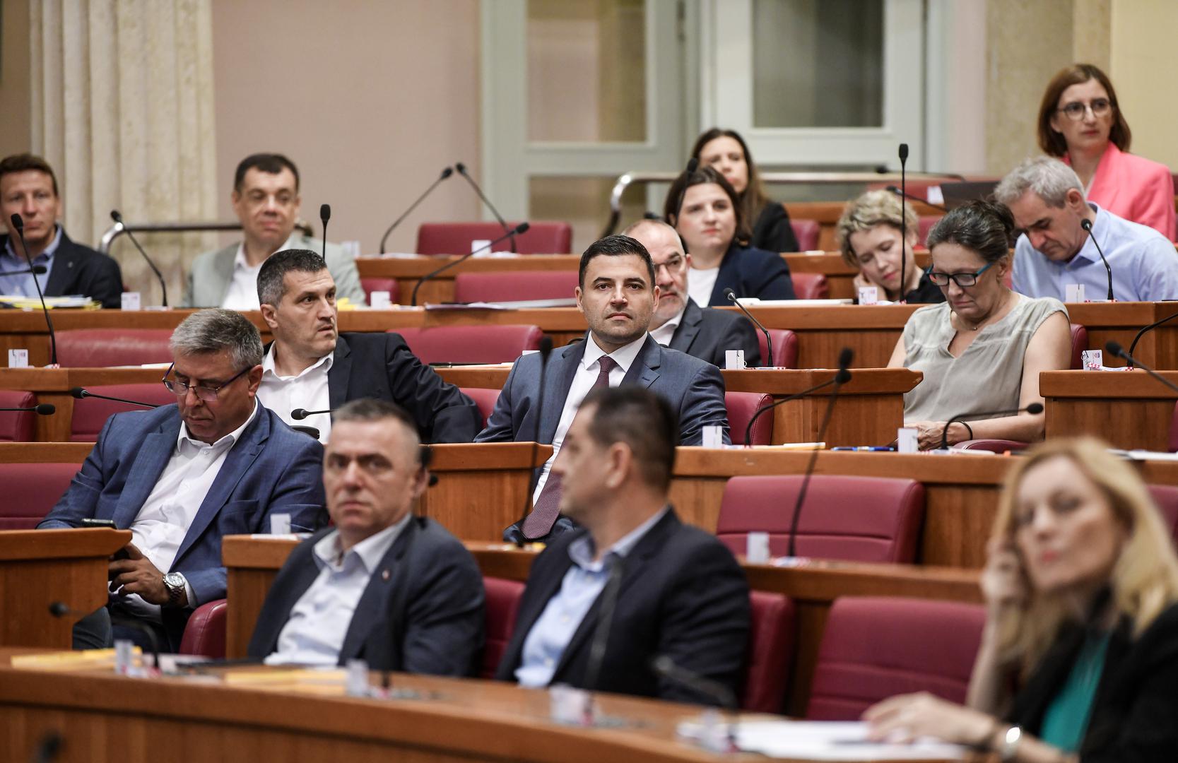 22.07.2023., Zagreb - Drugi dan izvanredne sjednica Sabora na temu plinske afere u HEP-u. Niksa Vukas, Davor Bernardic Photo: Josip Regovic/PIXSELL