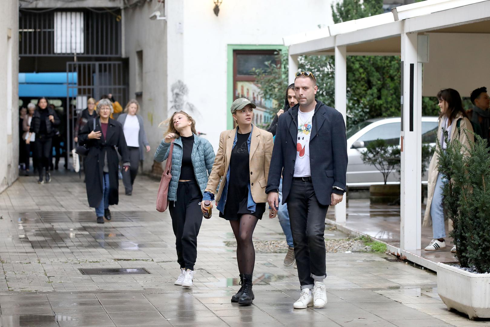 31.10.2023., Zagreb - Dolazak profesora i studenata na izvanrednu sjednicu Akademskog vijeca ADU. Photo: Patrik Macek/PIXSELL