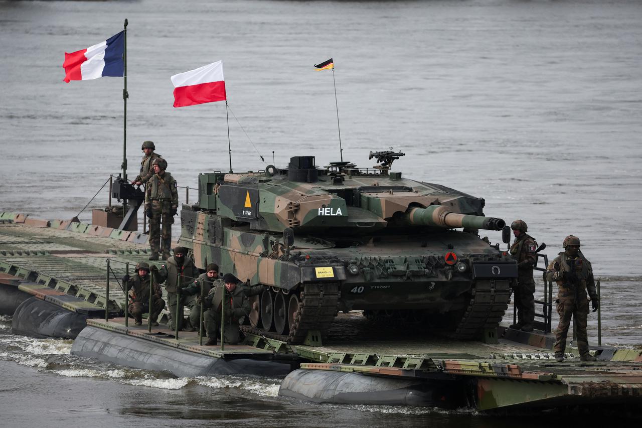 Wet gap crossing at NATO Dragon-24, part of the Steadfast Defender 2024, exercise in Korzeniewo