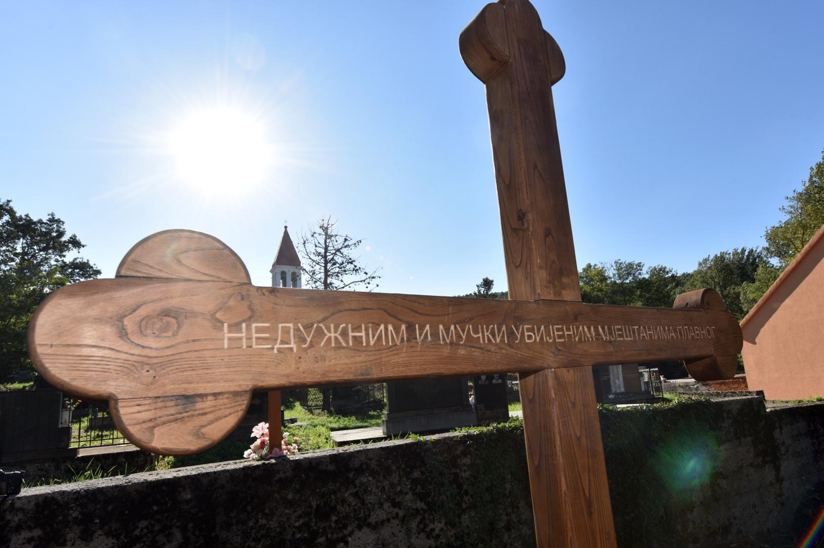 25.08.2020., Plavno - U organizaciji Srpskog narodnog vijeca u Plavnom i Gruborima organizirana komemoracija za civilne zrtve rata ubijene nakon Vojno-redarstvana akcije Oluja.
Photo: Hrvoje Jelavic/PIXSELL