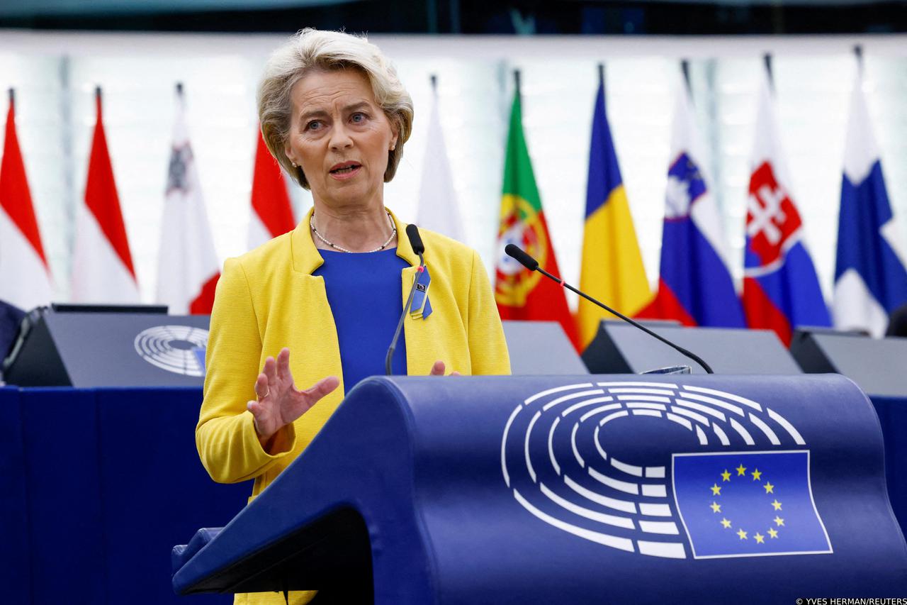 European Commission President Von der Leyen delivers state of the European Union address, in Strasbourg