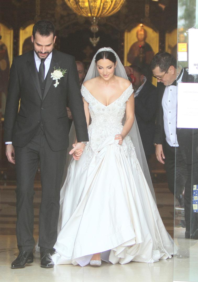 21, June, 2018, Belgrade - Church wedding of Aleksandra Prijovic and Filip Zivojinovic. Filip Zivojinovic and Aleksandra Prijovic (Zivojinovic). Photo: Antonio Ahel/ATAImages

21, jun, 2018, Beograd - Crkveno vencanje Aleksandre Prijovic i Filipa Zivojinovica. Foto: Antonio Ahel/ATAImages Photo: Antonio Ahel/PIXSELL