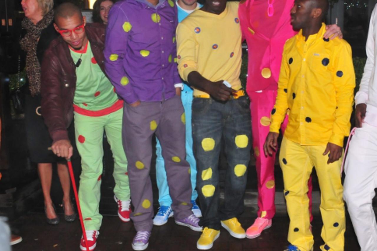 'WORLD RIGHTS  Manchester City players enjoy a night out in fancy dress at Piccolino Hale, Manchester, UK. 04/12/2010  Pictured: Vincent Kompany, Nigel De Jong, Joleon Lescott, Shaun Wright Phillips, 