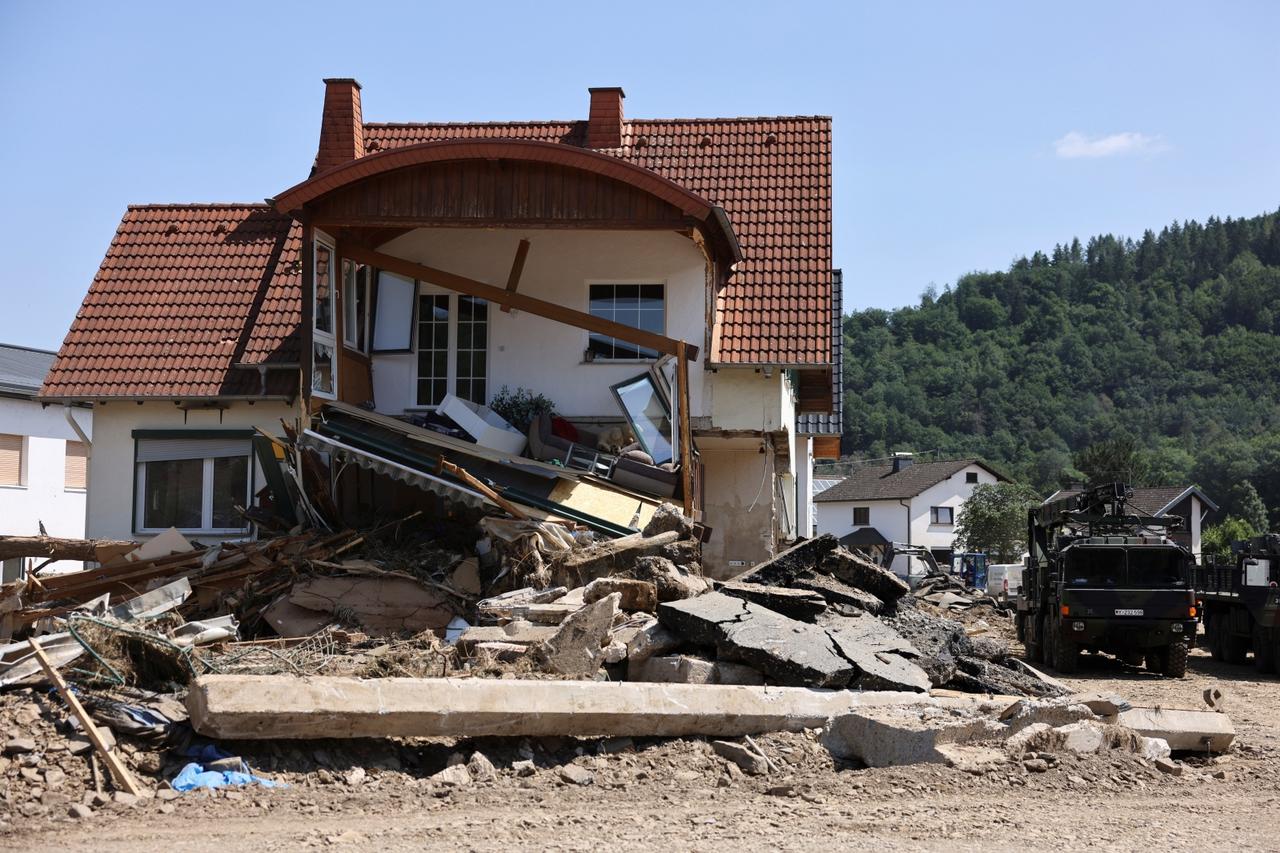 Aftermath of heavy rainfalls in Germany