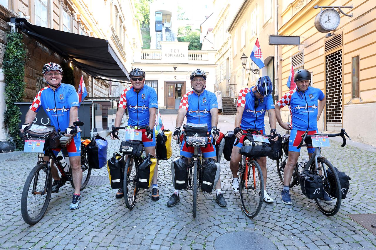 Zagreb: Navijači biciklima krenuli u Berlin na utakmicu Španjolska - Hrvatska