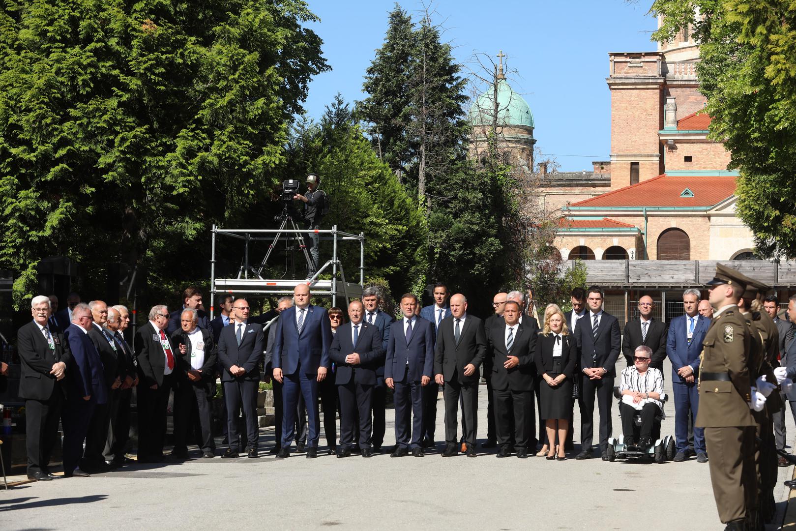 18.05.2024., Zagreb - Komemoracija za zrtve Bleiburske tragedije i Kriznog odrzana je kod Sredisnjeg kriza na groblju Mirogoj. Photo: Robert Anic/PIXSELL