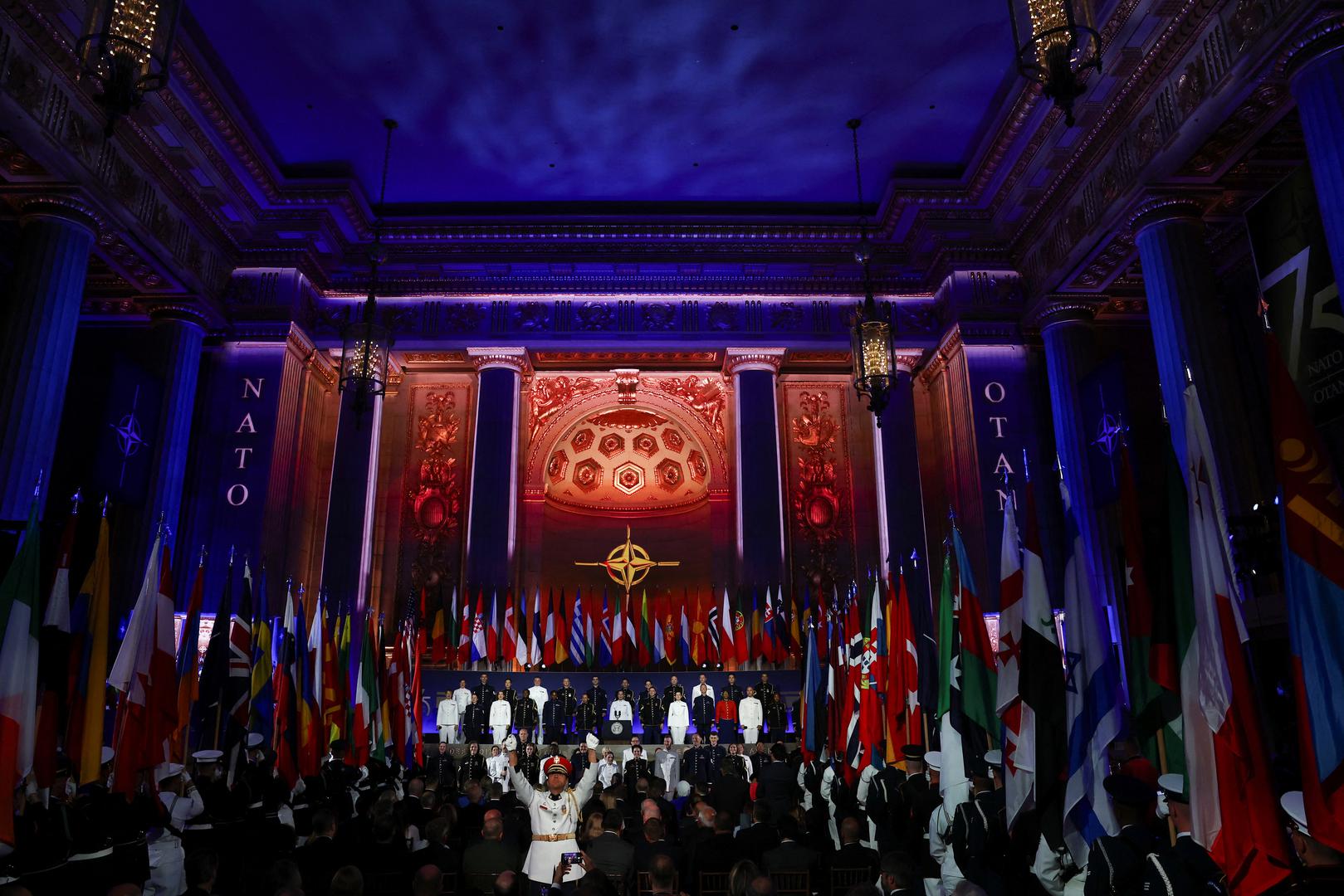 A view of the venue at the end of a NATO event to commemorate the 75th anniversary of the alliance, in Washington, U.S., July 9, 2024. REUTERS/Yves Herman Photo: YVES HERMAN/REUTERS