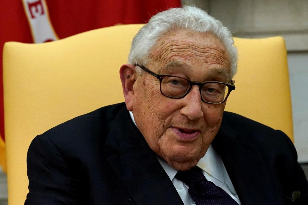 FILE PHOTO: Former Secretary of State Dr. Henry Kissinger speaks at the George W. Bush Presidential Center's 2019 Forum on Leadership in Dallas