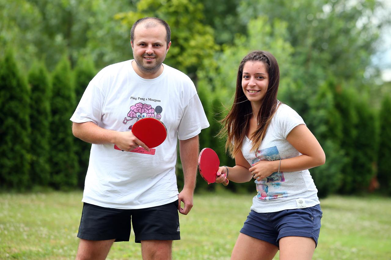 14.07.2016., Zagreb -  Stolnotenisaci Zoran Lekovic i Mateja Jeger. Photo: Jurica Galoic/PIXSELL