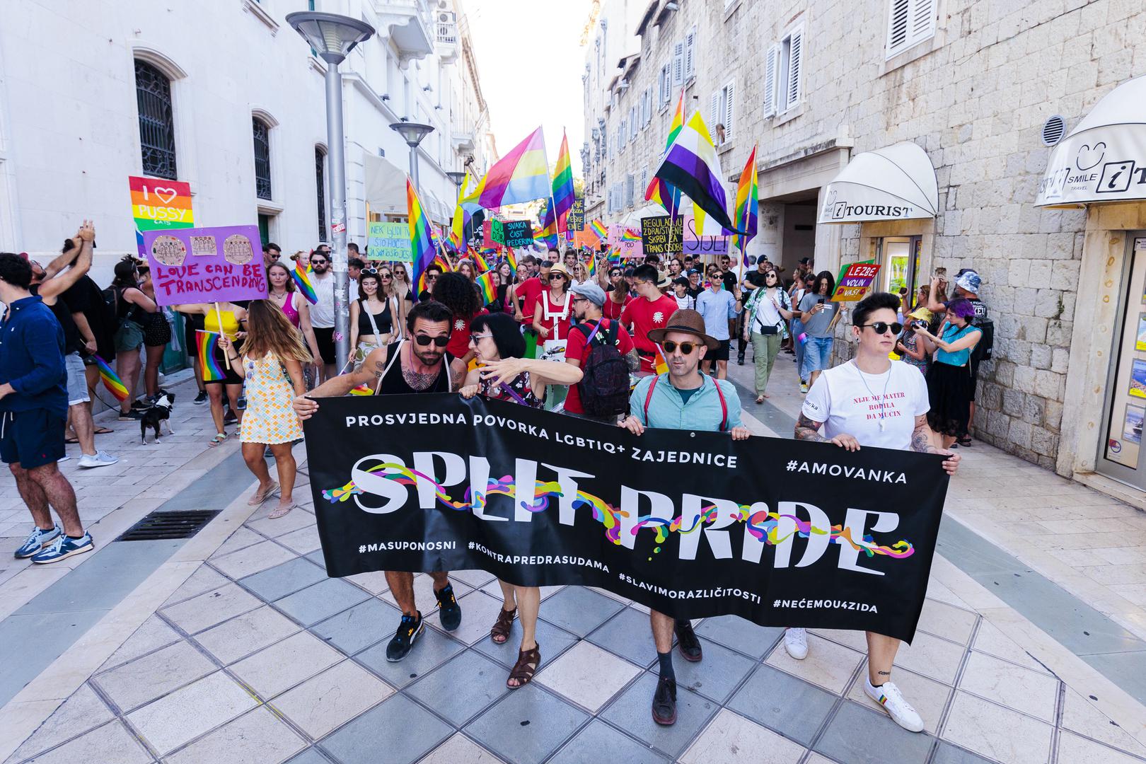 16.07.2022., Split - Odrzana jedanaesta splitska Povorka ponosa - Split Pride.  Photo: Miroslav Lelas/PIXSELL