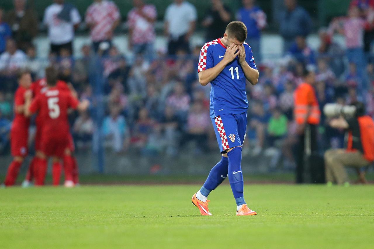 14.10.2014., Vinkovci - U-21, utakmica doigravanja za Europsko prvenstvo 2015., Hrvatska - Engleska. Ante Rebic.  Photo: Igor Kralj/PIXSELL