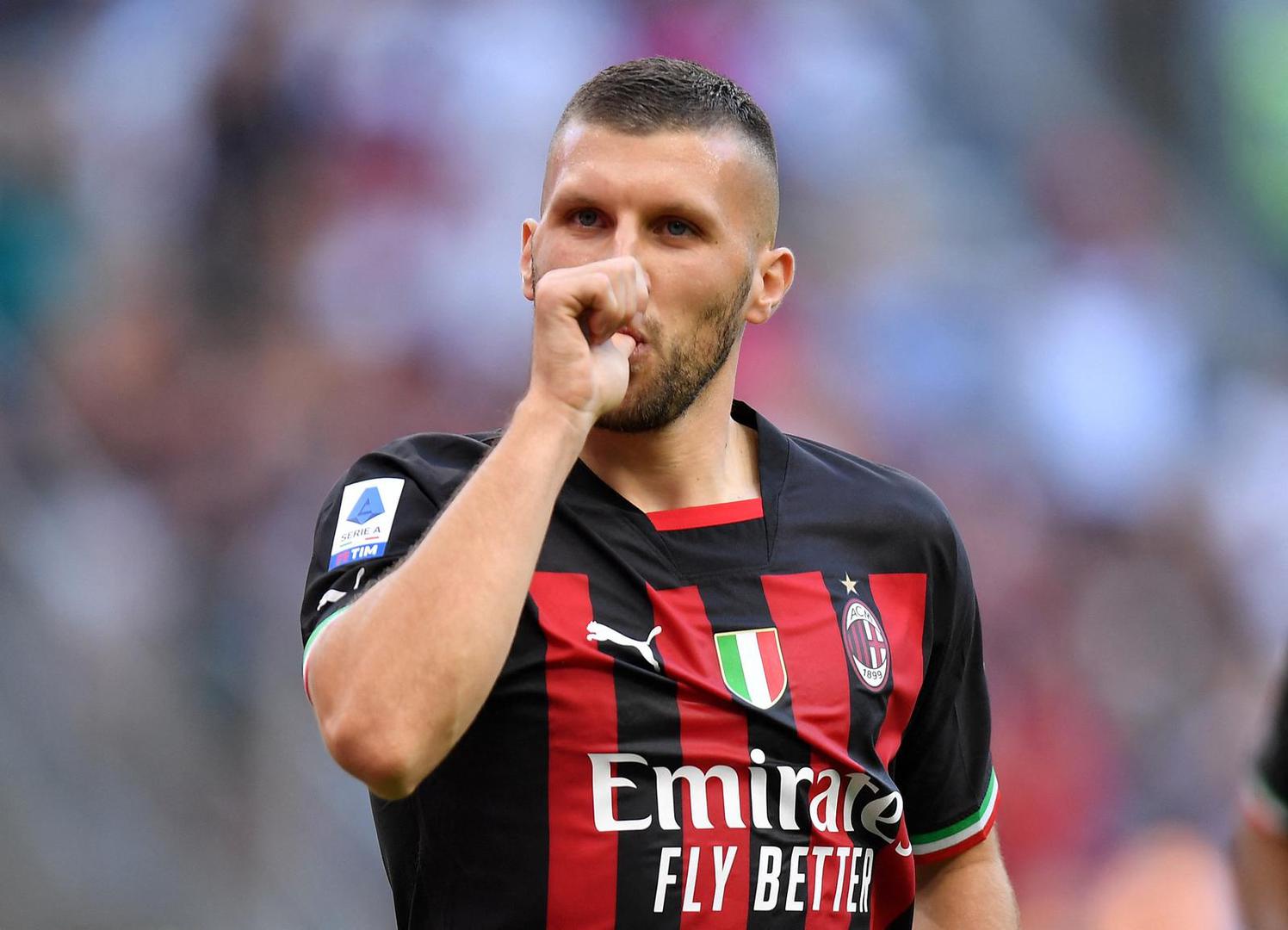 Soccer Football - Serie A - AC Milan v Udinese - San Siro, Milan, Italy - August 13, 2022  AC Milan's Ante Rebic celebrates scoring their second goal REUTERS/Daniele Mascolo Photo: Daniele Mascolo/REUTERS