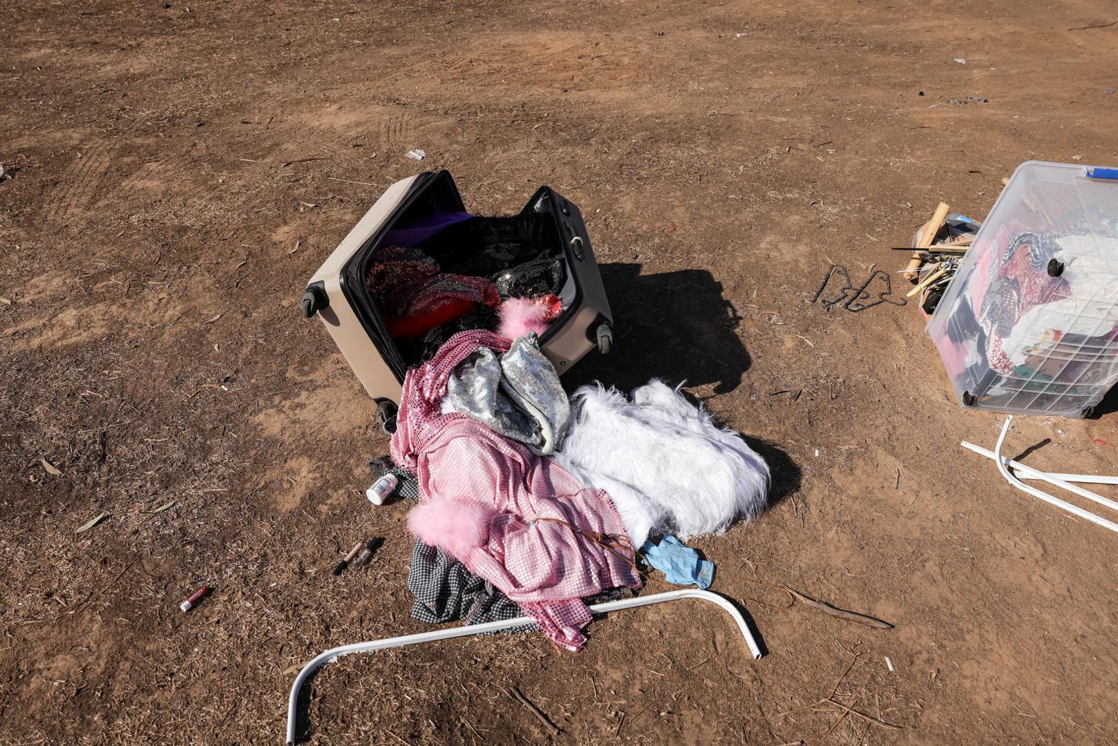 Personal belongings are seen at the site of an attack on the Nova Festival by Hamas gunmen from Gaza, near Israel's border with the Gaza Strip, in southern Israel, October 12, 2023. REUTERS/Ronen Zvulun Photo: RONEN ZVULUN/REUTERS