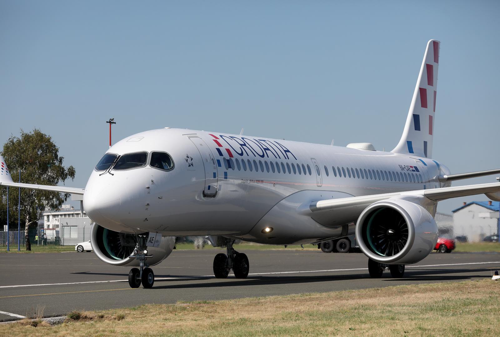 30.07.2024., Zagreb - Docek prvog novog zrakoplova Airbus A220, cime sluzbeno pocinje cjelokupna obnova flote hrvatskog nacionalnog avioprijevoznika.  Photo: Zeljko Hladika/PIXSELL