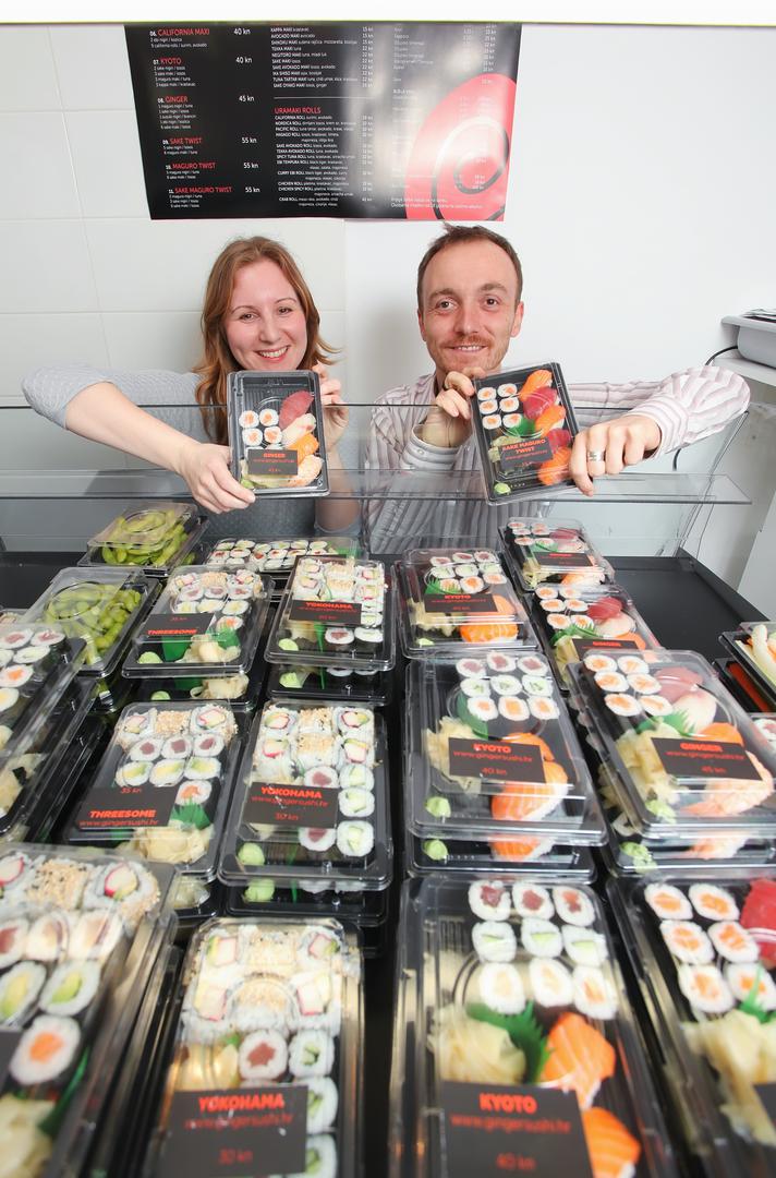 30.06.2014., Zagreb -  Sestra i brat Adriana i Zvonimir Dobrovic, vlasnici Ginger Sushi bara Zagreb u Masarykovoj ulici. r"nPhoto: Tomislav Miletic/PIXSELL