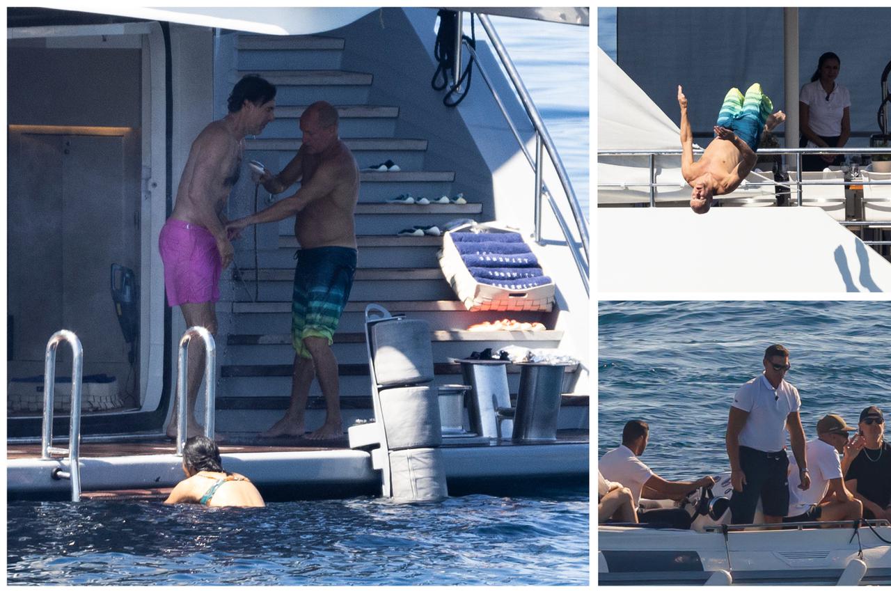 Glumci Woody Harrelson i Matthew McConaughey veslaju u moru pred Dubrovnikom