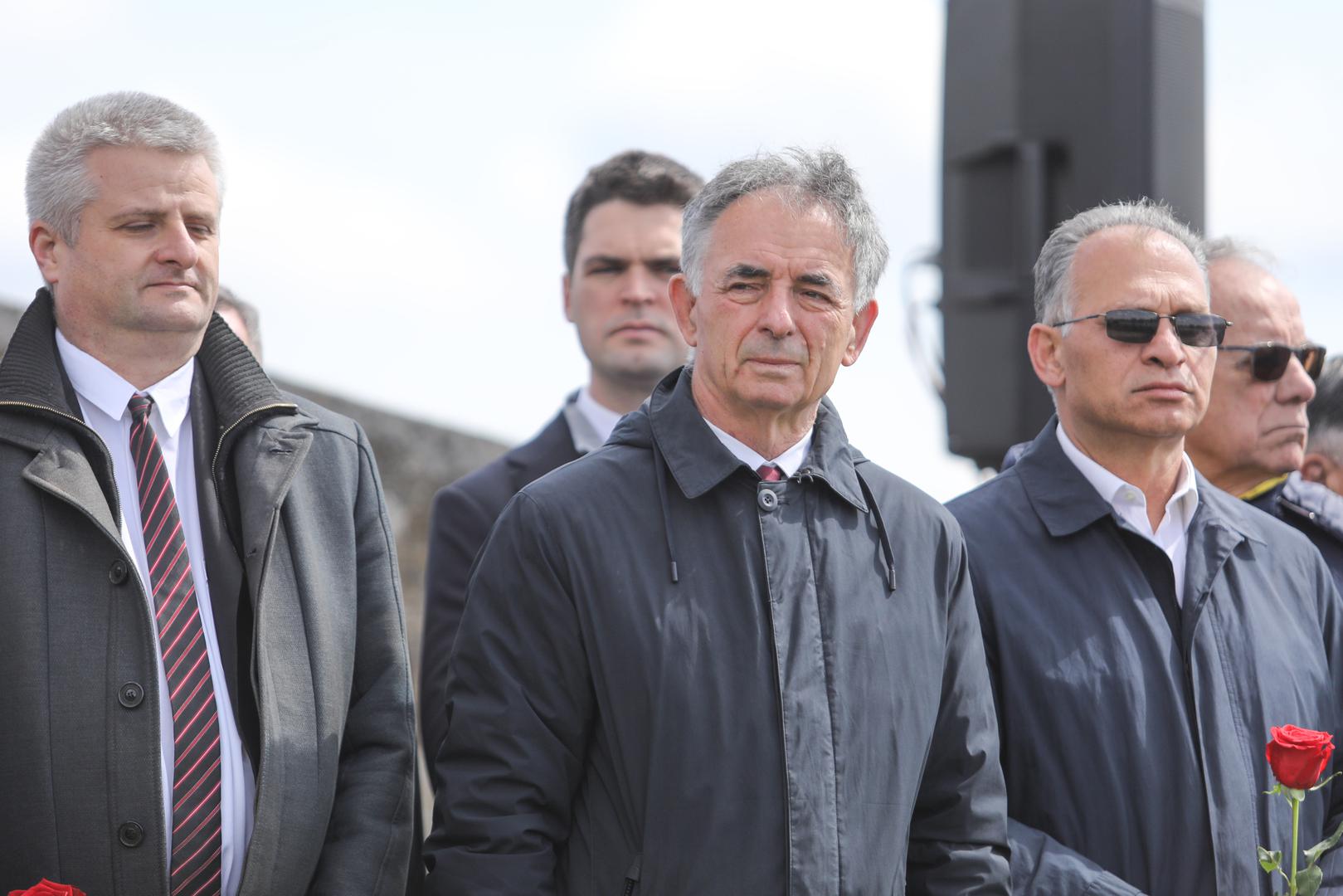 21.04.2024., Jasenovac - Povodom dana sjecanja na zrtve ustaskog logora u Jasenovcu odrzana je komemoracija te kolona sjecanja. Photo: Luka Batelic/PIXSELL