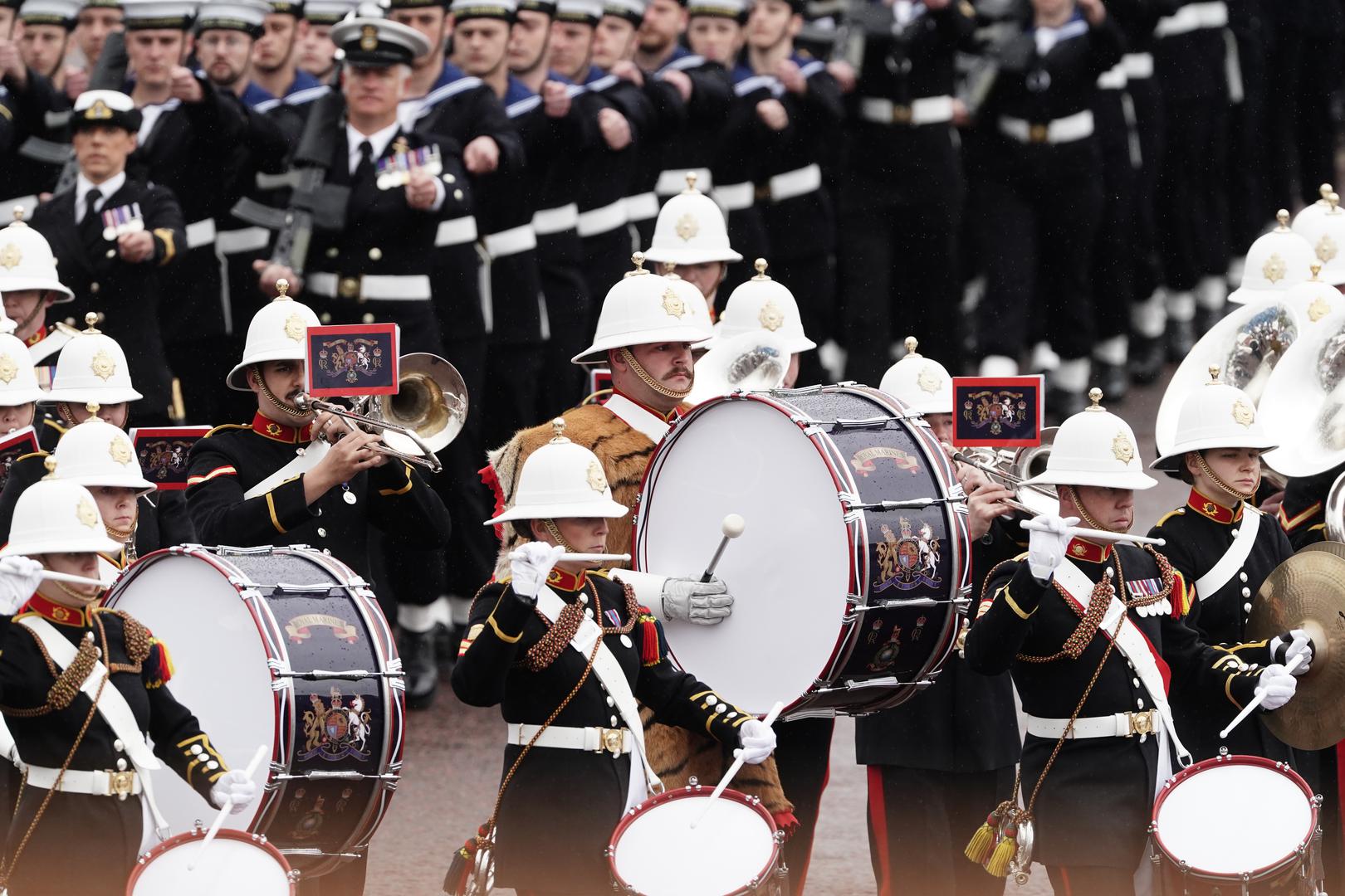 Members of the military ahead of the Coronation of King Charles III and Queen Camilla today. Picture date: Saturday May 6, 2023. Photo: Jordan Pettitt/PRESS ASSOCIATION