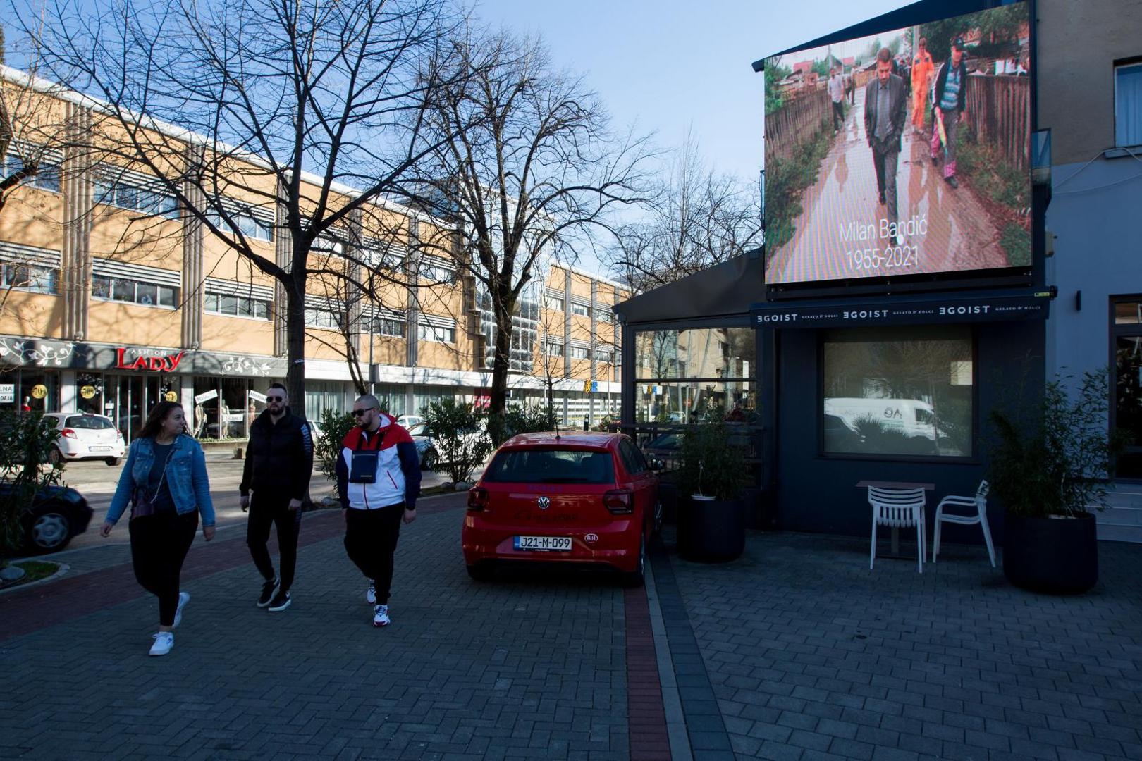 28.02.2021. Mostar, Bosna i Herecgovina - Mostar odao pocast preminulom gradonacelniku Grada Zagreba Milanu Bandicu.

Photo: Denis Kapetanovic/PIXSELL