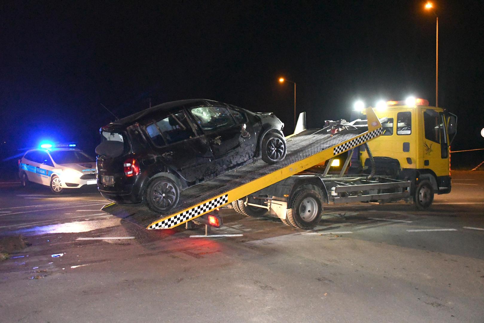 16.11.2021., Bjelovar - U sudaru dva automobila na raskrizju ceste Put zrtava u Lugu i istocne zaobilaznice jedna je osoba smrtno stradala.
