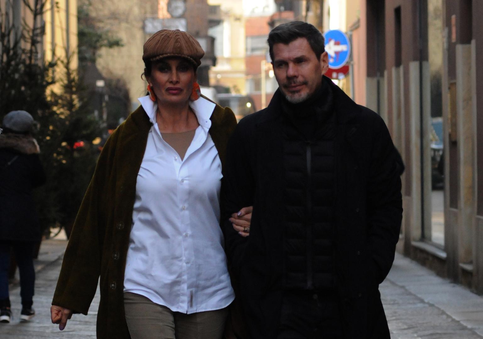 Milan, Zvonimir Boban and his wife Leonarda walking in the center Zvonimir "Zorro" Boban, manager of Milan, a former footballer of Milan and the Croatian national team, walks through the streets of the center together with his wife Leonarda. /IPA/PIXSELL