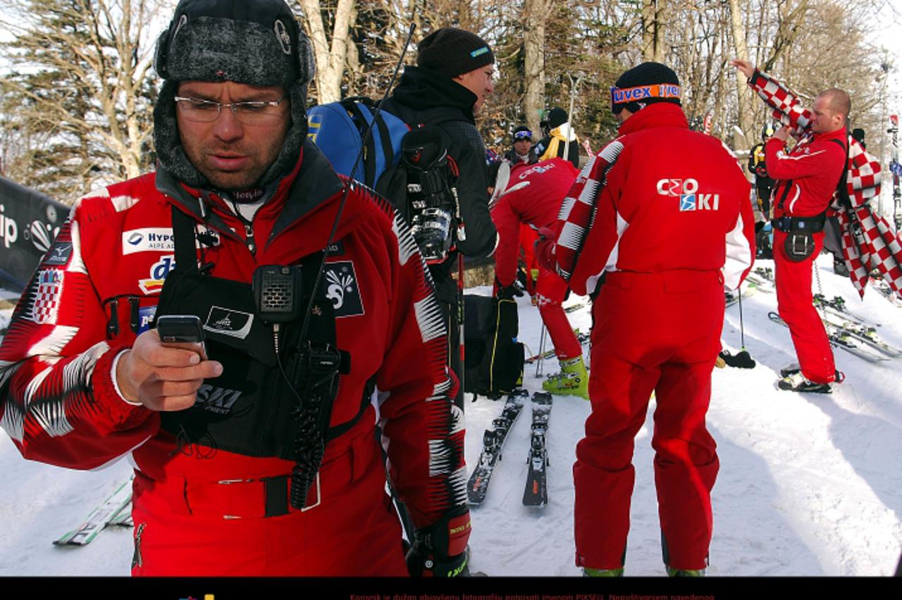 '07.01.2009., Zagreb - Crveni spust dan nakon utrke svjetskog skijaskog kupa snow queen trophy. hrvatski i ostali skijasi treniraju na crvenom spustu. vedran pavlek. Photo: Zeljko Hladika/Vecernji lis