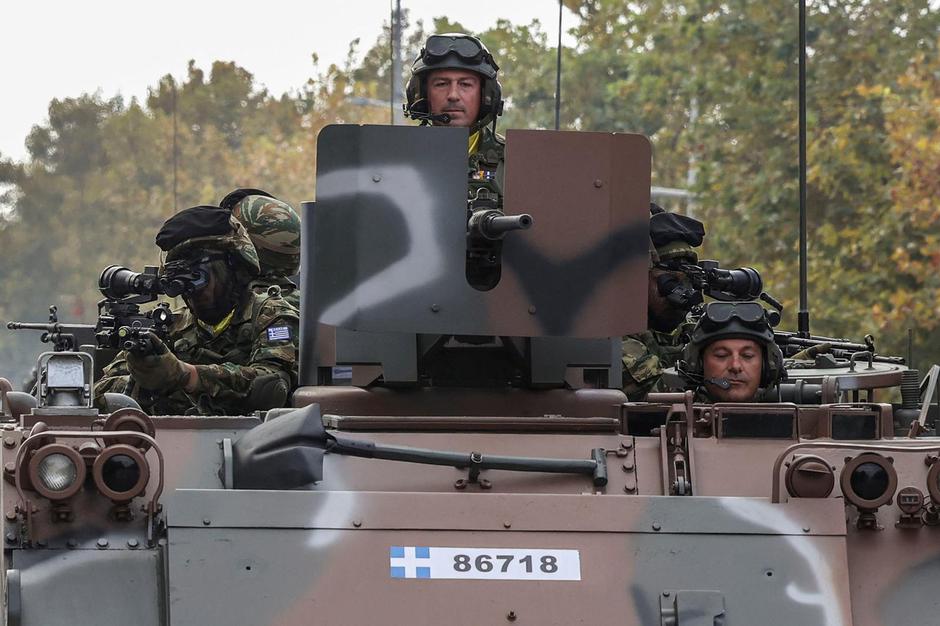 Military parade marking an anniversary of the "Ochi" (No) Day in Thessaloniki