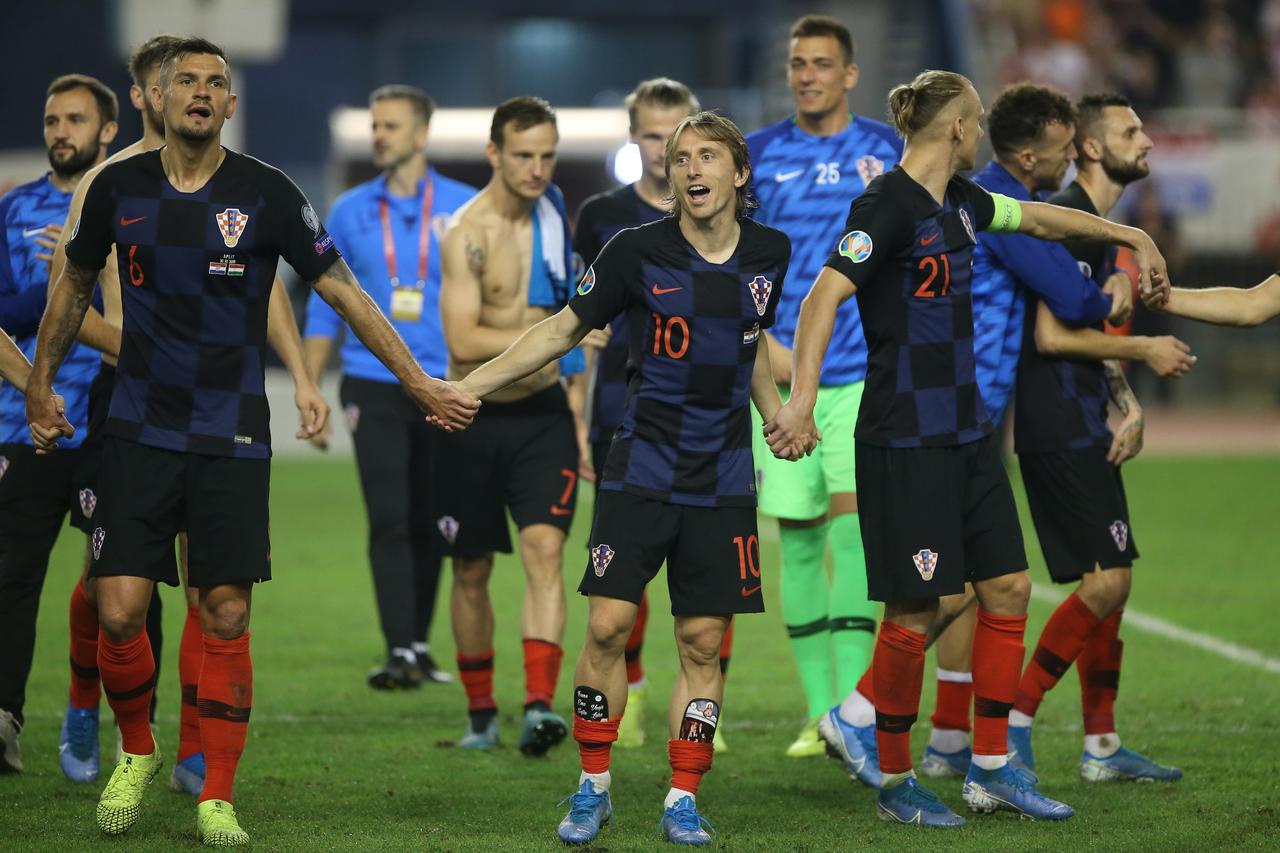 Split: Slavlje na Poljudu nakon što je Hrvatska pobjedila Mađarsku s velikih 3:0