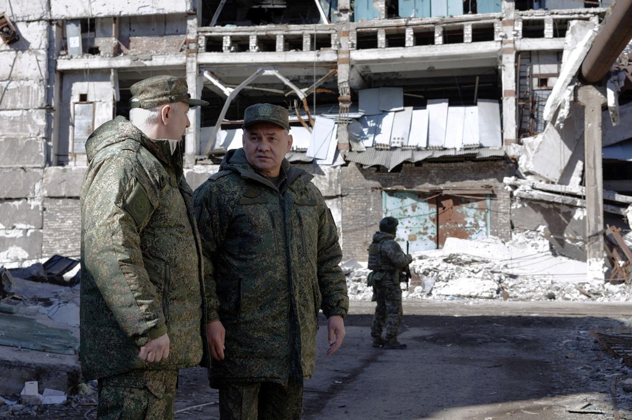 Russian defence minister pays rare visit to troops in Ukraine