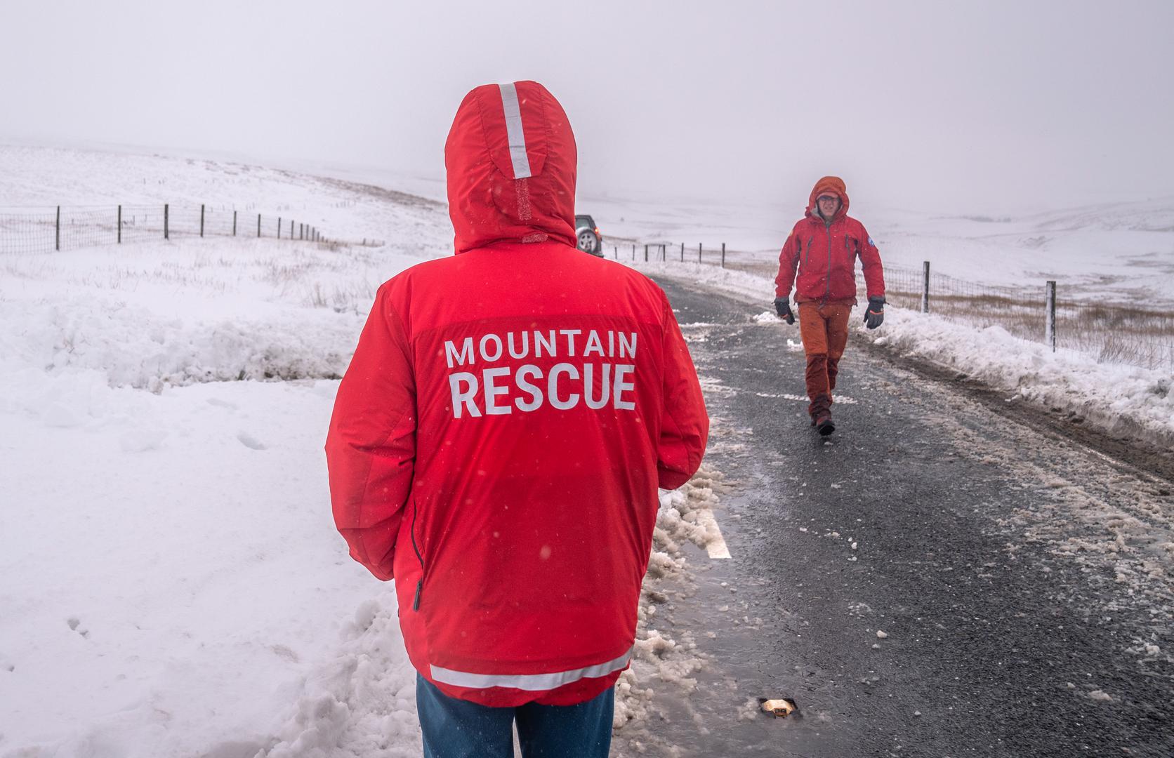 Members of a Mountain Rescue team after helping to clear cars from a snow drift near Ribblehead, in North Yorkshire. Large parts of the UK are facing heavy snow and freezing rain, which is likely to cause disruption, after two amber weather warnings came into force. Stranded vehicles on the roads, delayed or cancelled rail and air travel, and power cuts are all likely as the country grapples with a week-long spell of wintry conditions, the Met Office said. Picture date: Monday January 6, 2025. Photo: Danny Lawson/PRESS ASSOCIATION