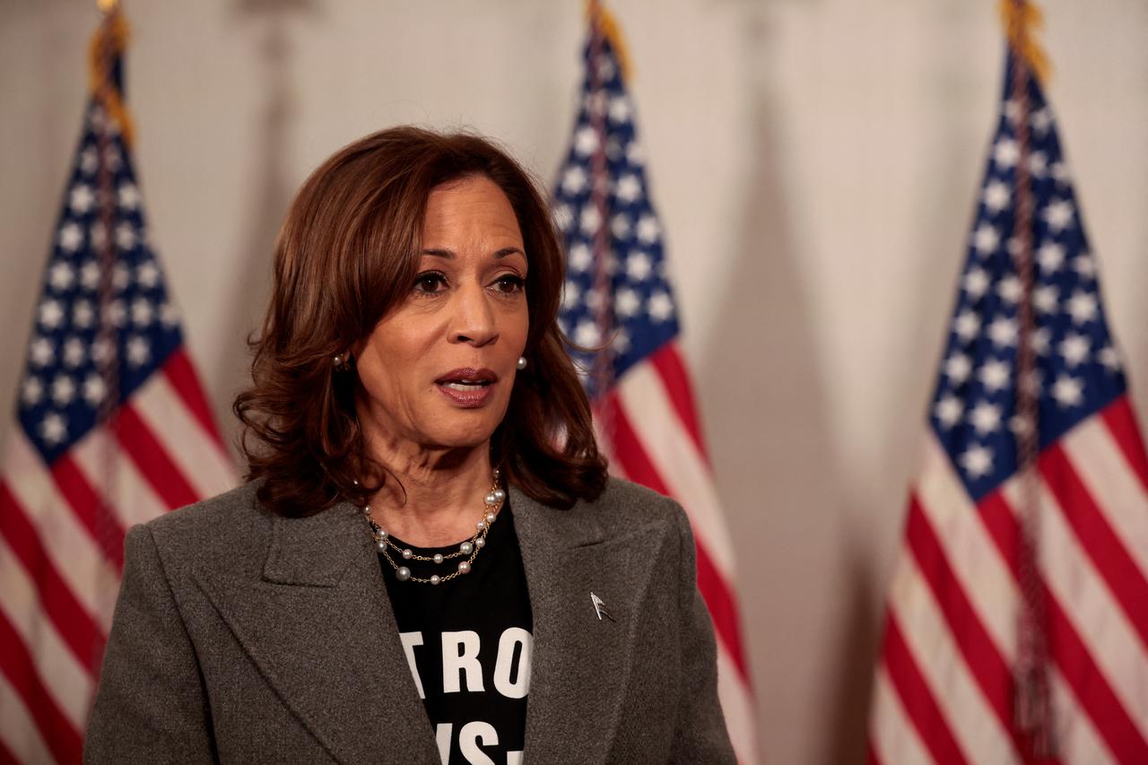 Democratic presidential nominee U.S. Vice President Kamala Harris campaigns in Detroit