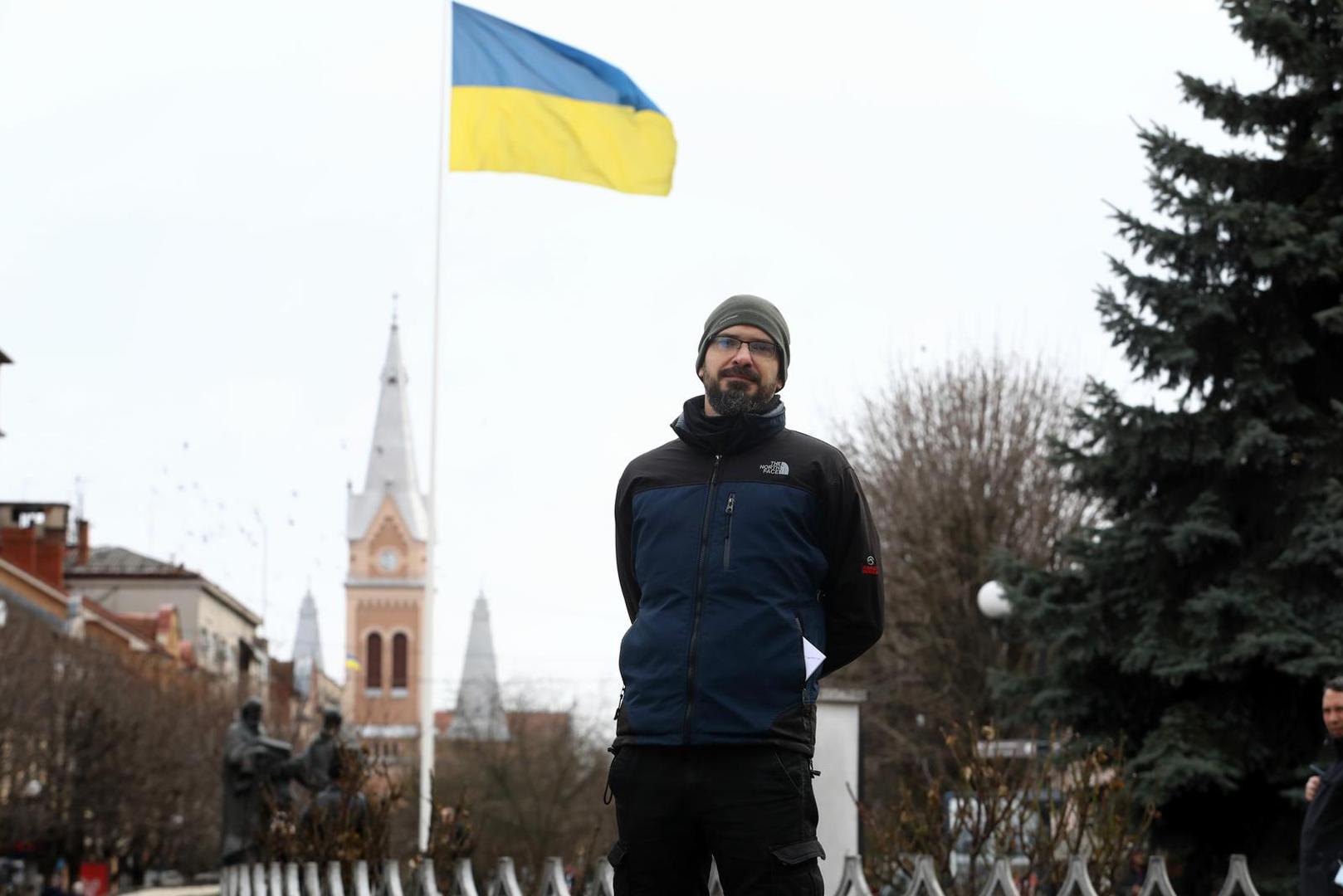 25.02.2022. Ukrajina/Mokacevo- Pogranicni ukrajinski grad uz granicu s Madjarskom u kojem jos nema ratnih djelovanja ali je atmosfera napeta.Marin Penavic.
 Photo: Boris Scitar/Vecernji list/PIXSELL