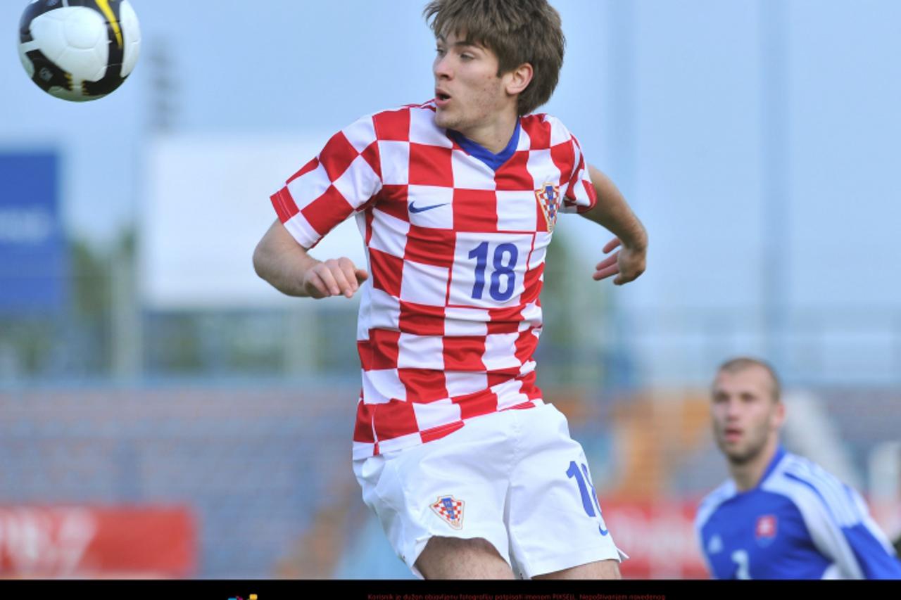 '19.05.2010., stadion NK Varteks, Varazdin - Kvalifikacijska utakmica za EURO U-21 reprezentacija Hrvatske i Slovacke. Andrej Kramaric. Photo: Antonio Bronic/PIXSELL'