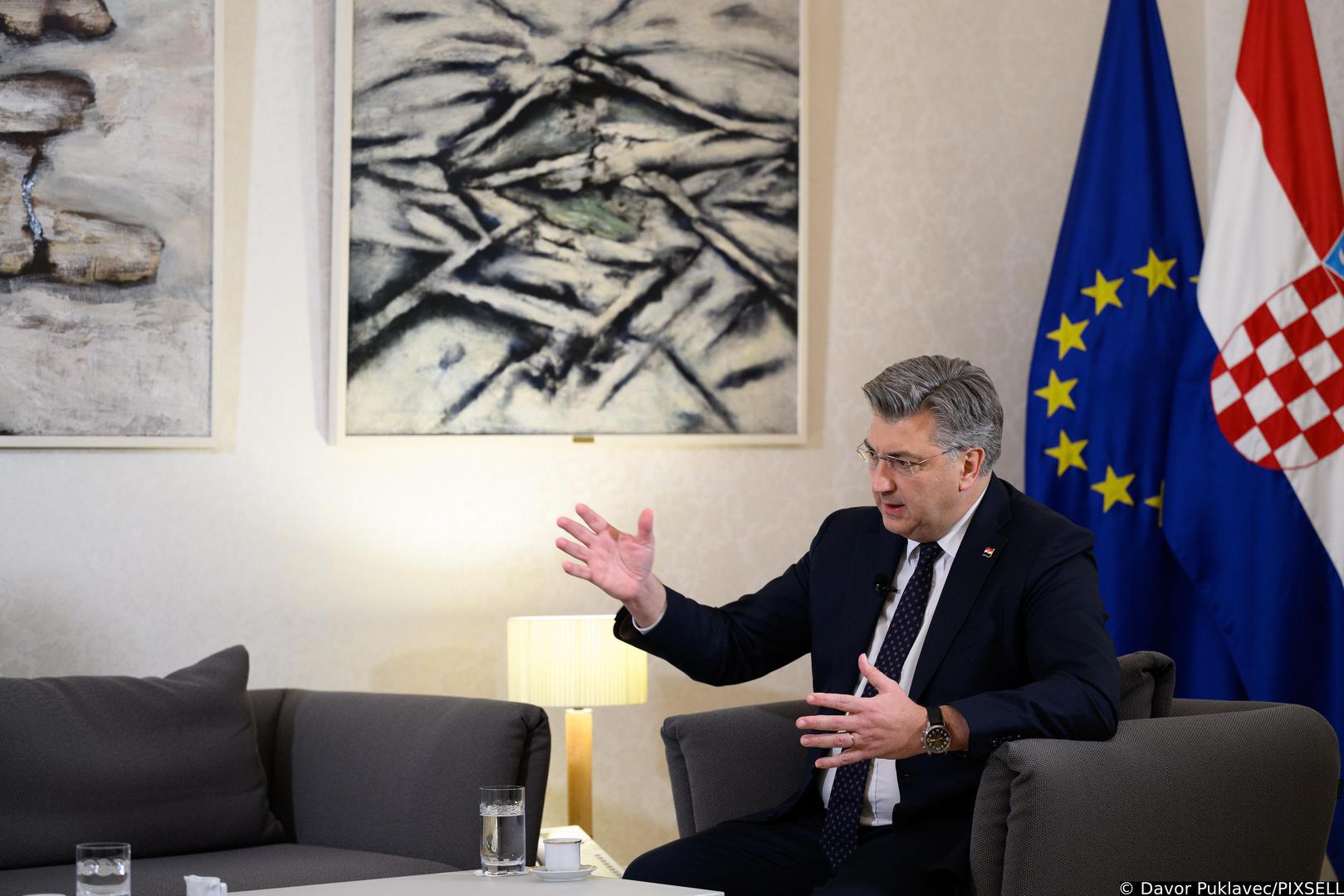 06.04.2023., Zagreb - Andrej Plenkovic, Predsjednik Vlade Republike Hrvatske.
 Photo: Davor Puklavec/PIXSELL