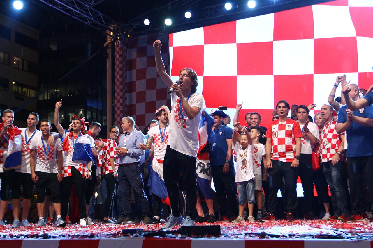 Doček hrvatske reprezentacije u Zagrebu