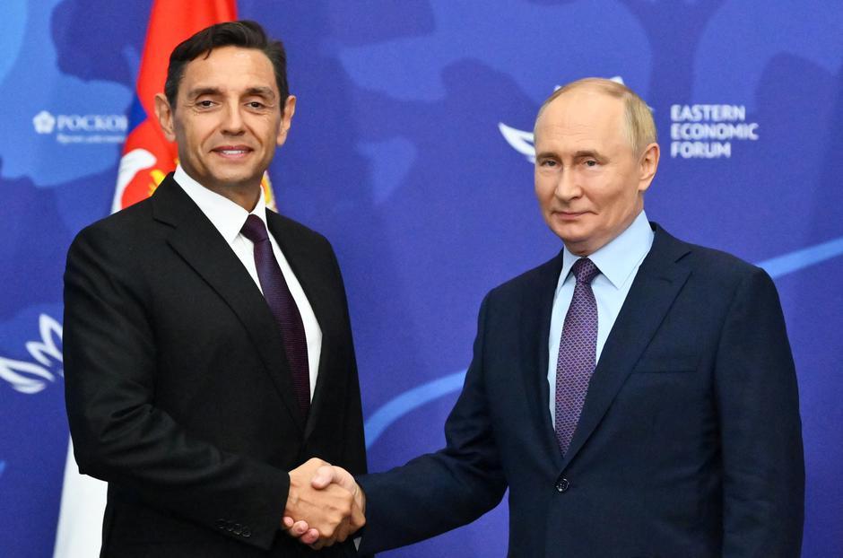 Russian President Vladimir Putin meets with Serbian Deputy Prime Minister Aleksandar Vulin in Vladivostok