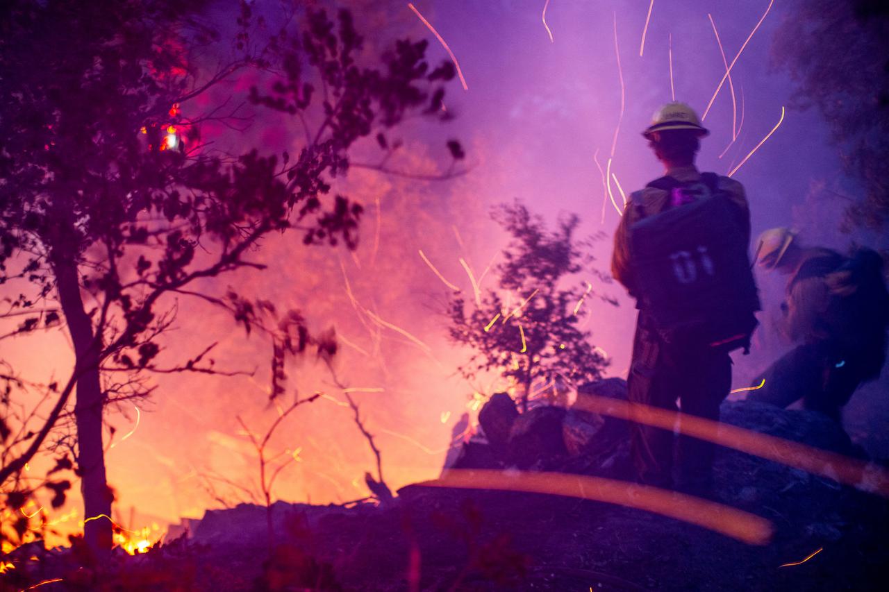 Eaton Fire burns in Altadena, California