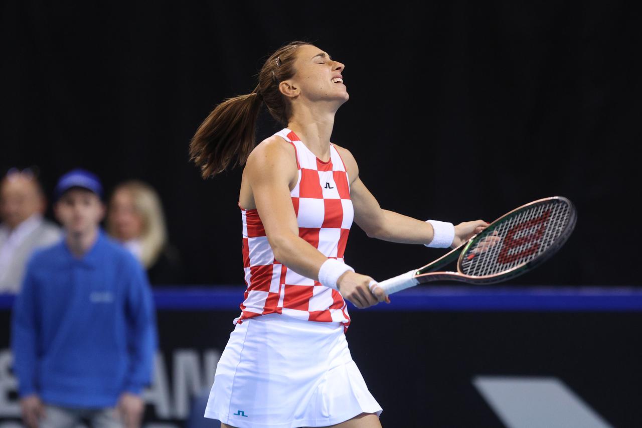 Rijeka: Billie Jean King Cup teniski turnir, dvoboj tenisačica Hrvatske i Njemačke, Martić/Lys