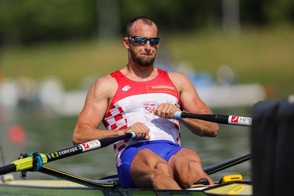 Zagreb: Svjetski veslački kup, finale D, muški skif, polufinale, Damir Martin