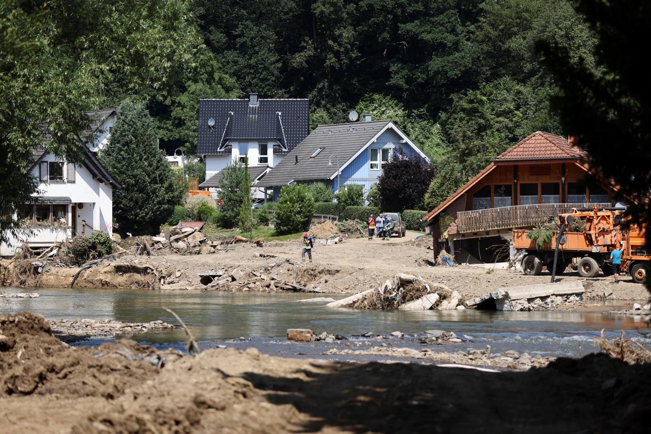 Aftermath of heavy rainfalls in Germany