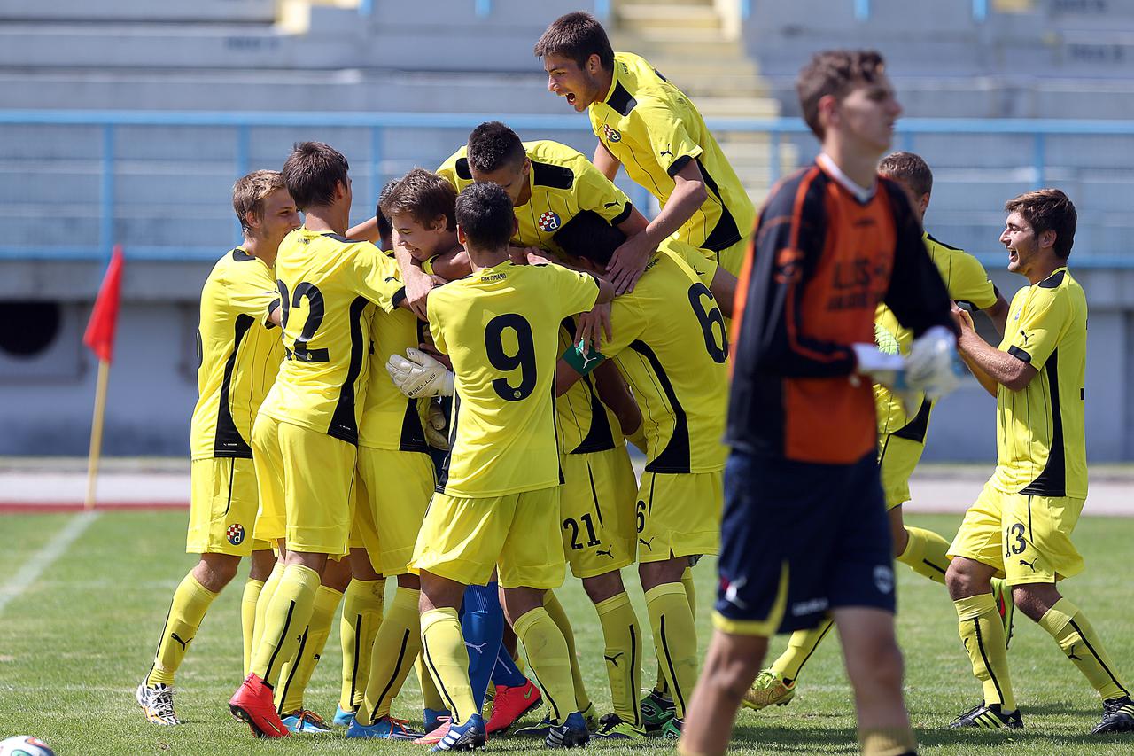 17.08.2014., SRC Velika Gorica, Velika Gorica - Medjunarodni juniorski turnir Trofej Turopolja 2014. Finale GNK Dinamo - FC Haladasz. Dinamo je pobjedio boljim izvodjenjem jedanaesteraca nakon sto je u regularnom dijelu rezultat bio 0-0. Photo: Goran Stan