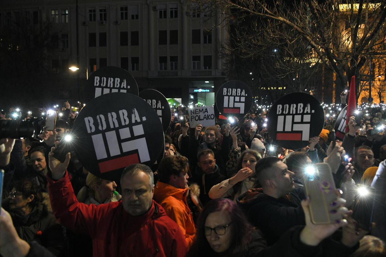 Beograd: Kordon policije rastjerao prosvjednike