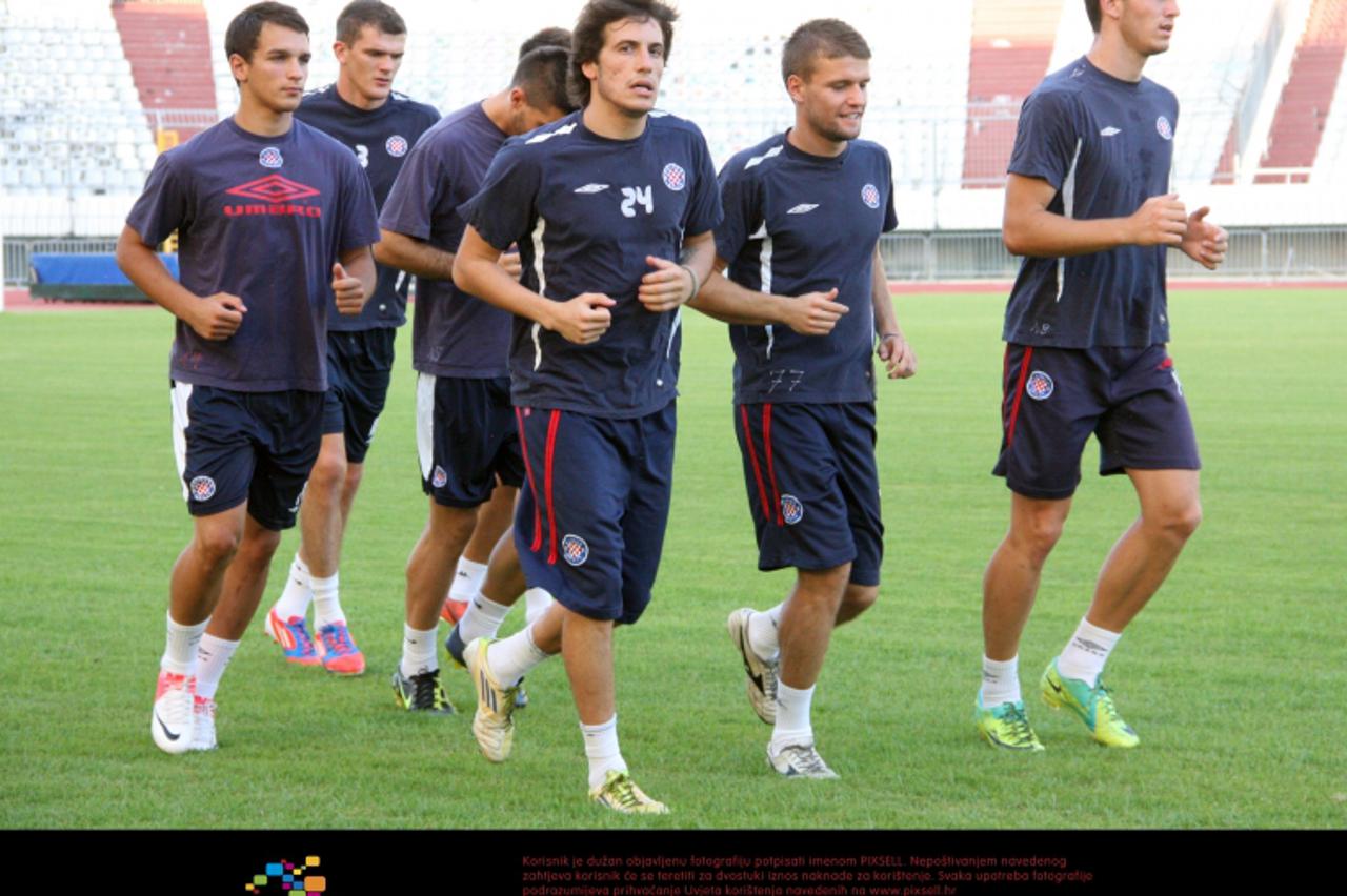 '06.06.2012., Split - Trening NK Hajduk na Poljudu. Danijel Stojanovic, Ivan Vukovic, Matej Jonjic, Frane Vladislavic, Mario Maloca.  Photo: Ivana Ivanovic/PIXSELL '