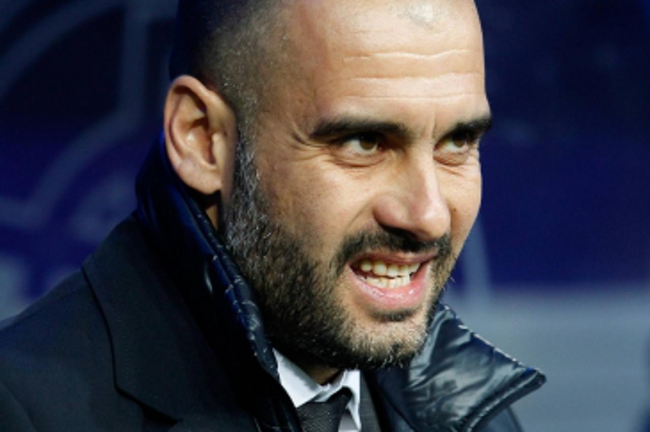 \'18.01.2012, Estadio Santiago Bernab?u, ESP, Madrid, Kings Cup, Real Madrid vs FC Barcelona, im Bild  FC Barcelona\'s coach Pep Guardiola during Spanish King\'s Cup match.January 18,2011. Foto Ÿ nph 