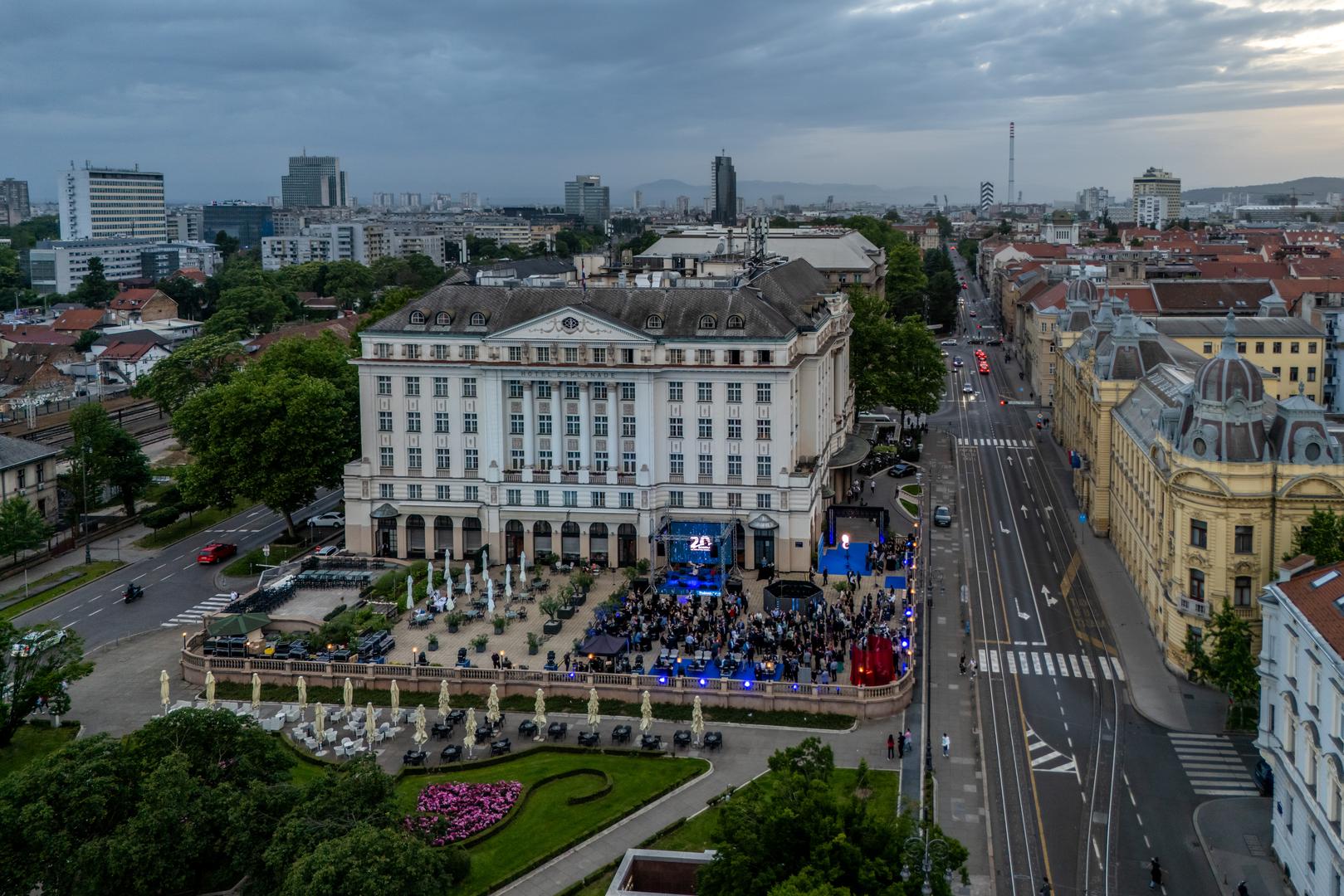 20.05.2024., Zagreb - Svecana proslava 20. rodjendana Poslovnog dnevnika u hotelu Esplanade. Fotografije iz zraka. Photo: Igor Kralj/PIXSELL